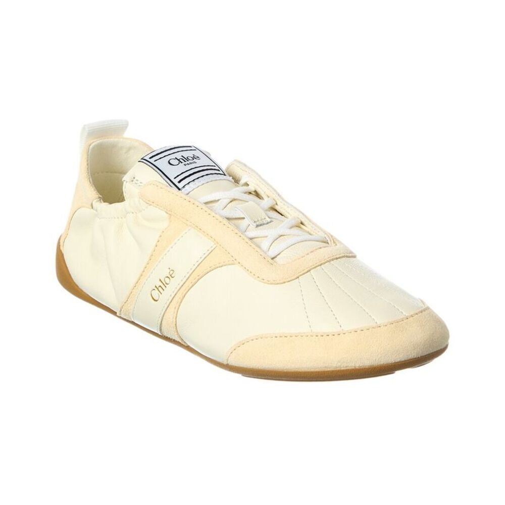 Chloé Kick Leather Sneaker, White